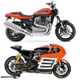 The Harley-Davidson XR1200X and the Shaw SpeedXR1200TT it was turned into.